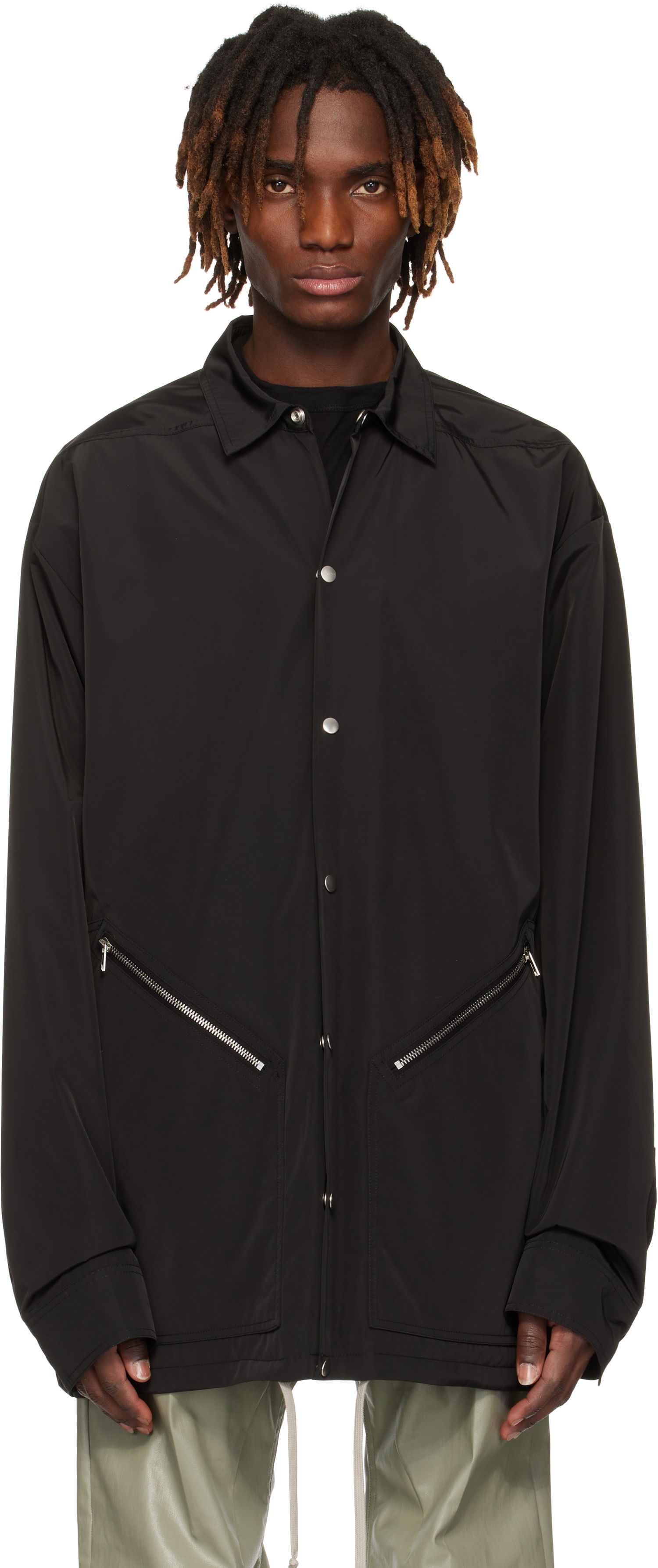 Vindjakke Rick Owens Rick Owens Hollywood Membrane Tour Jacket Sort | RU01E5779 MB, 0