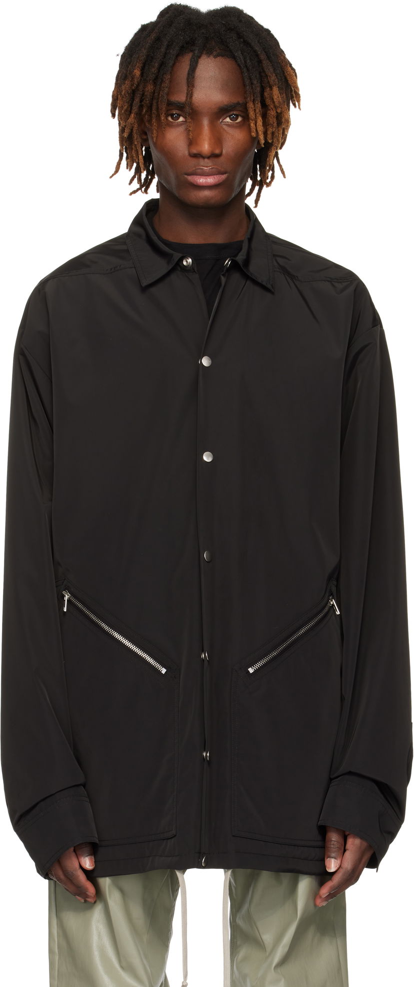 Vindjakke Rick Owens Rick Owens Hollywood Membrane Tour Jacket Sort | RU01E5779 MB