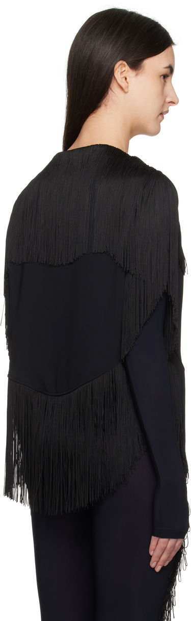 Sweater Maison Margiela MM6 Maison Margiela Fluid Fringe Blouse Sort | S52NC0351 S37977, 2