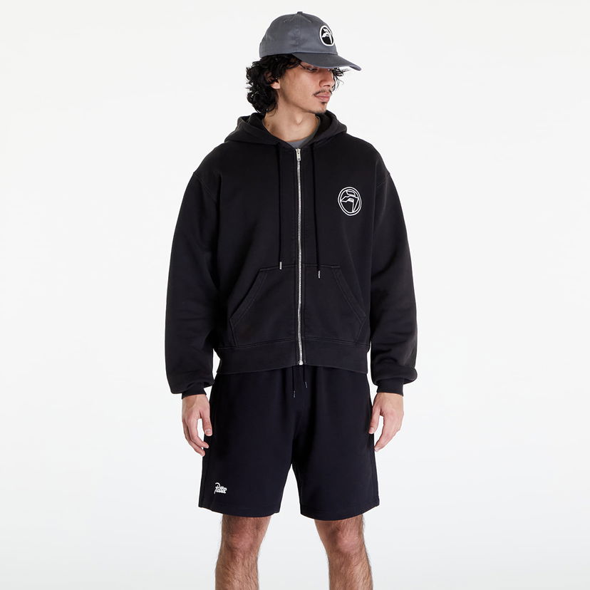 Sweatshirt Ambush Embroidered Emblem Zip Up Sweatshirt UNISEX Sort | BMBE002S24FLE0011001