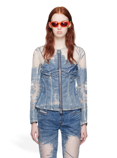 Jakke Diesel De-Milly-Fsd1 Denim Jacket Blå | A12556 068JH