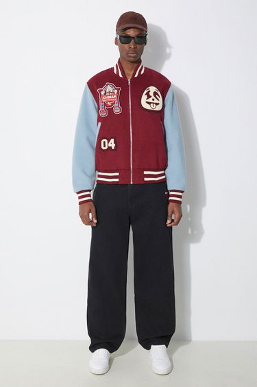 Bomberjakke BBC IceCream ICECREAM Diner Team Varsity Bomber Jacket Bourgogne | IC24106, 1