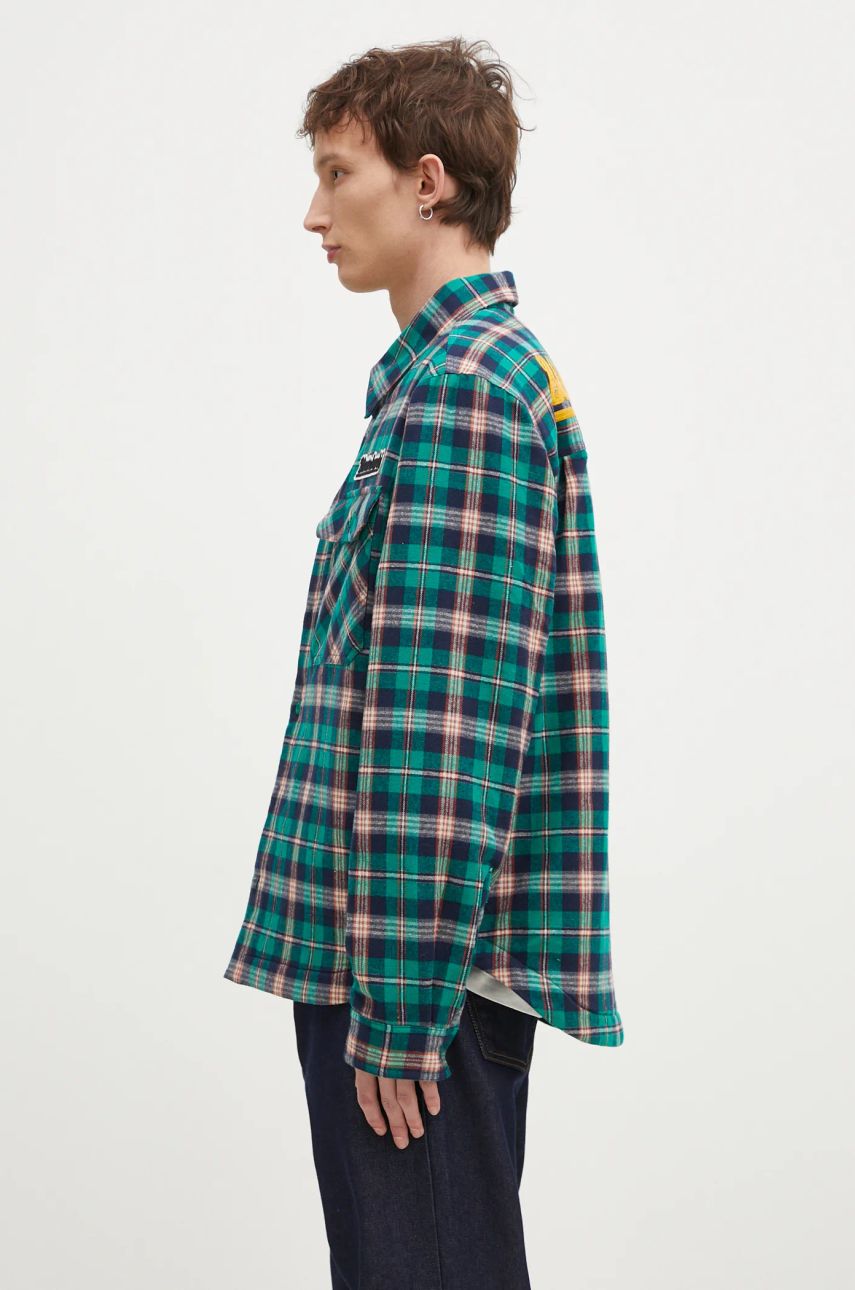 Skjorte BILLIONAIRE BOYS CLUB Billionaire Boys Club Padded Check Overshirt Grøn | B24430, 1