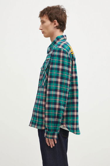 Skjorte BILLIONAIRE BOYS CLUB Billionaire Boys Club Padded Check Overshirt Grøn | B24430, 1