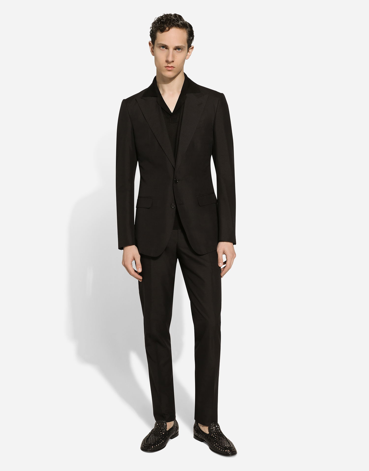 Træningsdragt Dolce & Gabbana Dolce & Gabbana Single-Breasted Taormina-Fit Suit 58 Sort | GKAHMTFUTBTN0000, 1