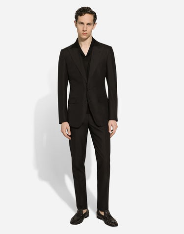 Træningsdragt Dolce & Gabbana Dolce & Gabbana Single-Breasted Taormina-Fit Suit 58 Sort | GKAHMTFUTBTN0000, 1