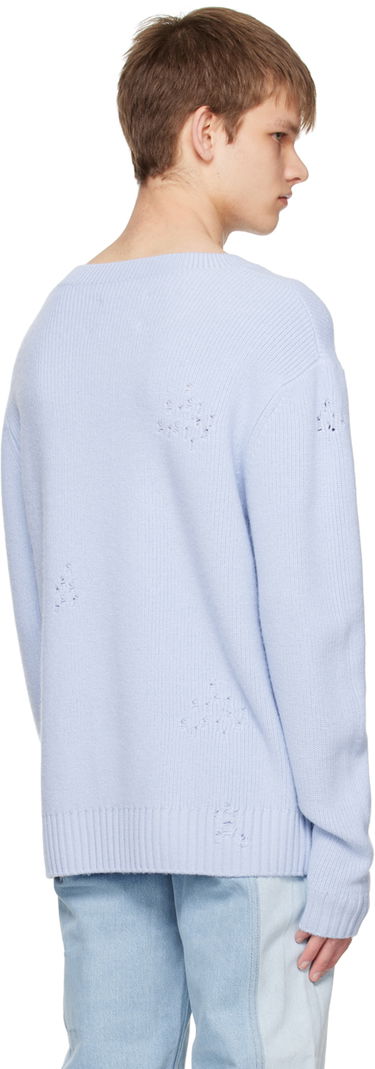 Sweater Feng Chen Wang Feng Chen Wang Distressed Sweater Blå | FUS15KT05, 2
