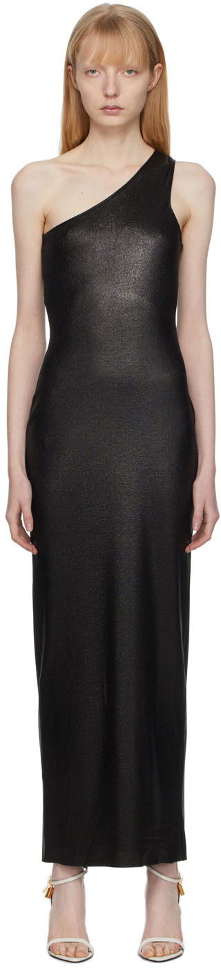 Kjole Tom Ford One Shoulder Glossy Long Dress Sort | ACK287-YAX370, 0