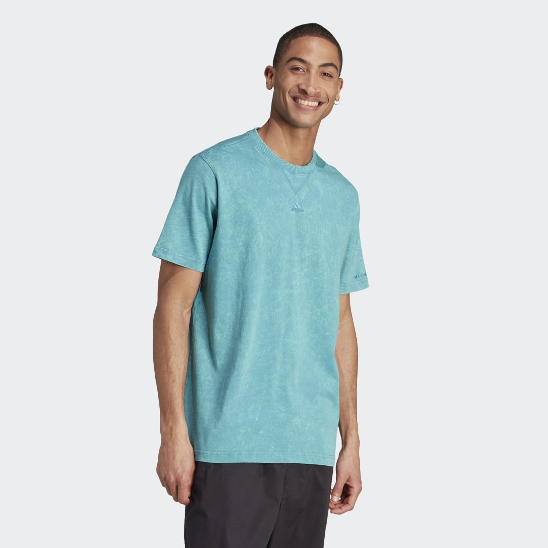 T-shirt adidas Originals ALL SZN Garment-Wash Tee Turkis | IJ6922, 1