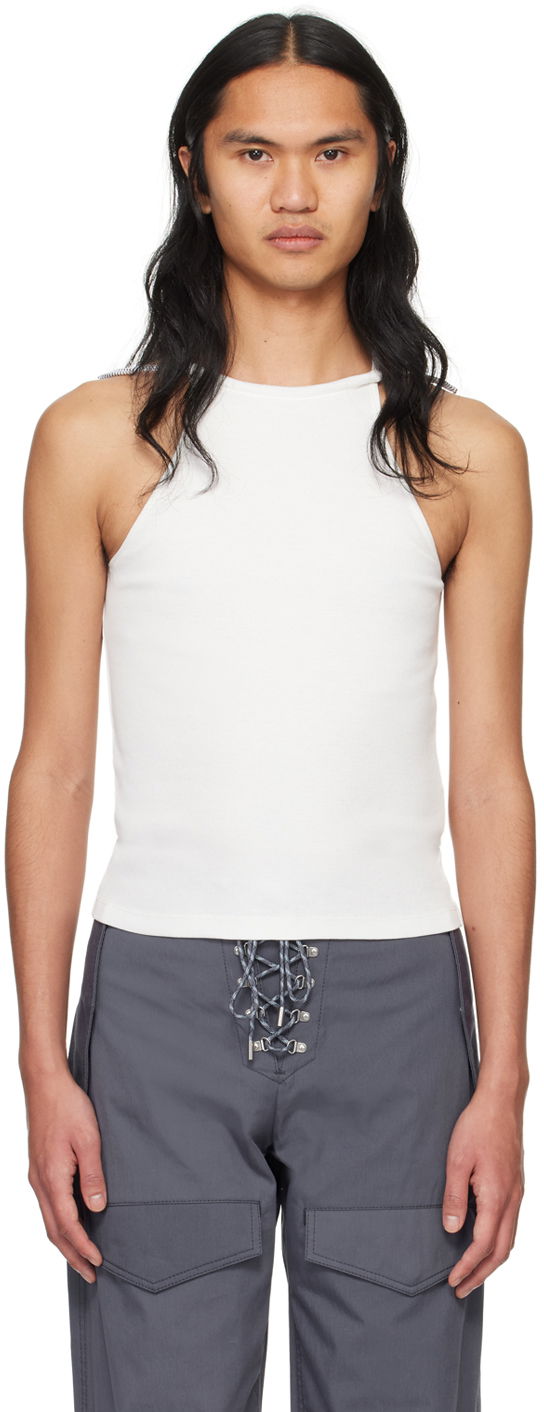Tanktop Dion Lee Slim-Fit Tank Top Hvid | C3166PS24
