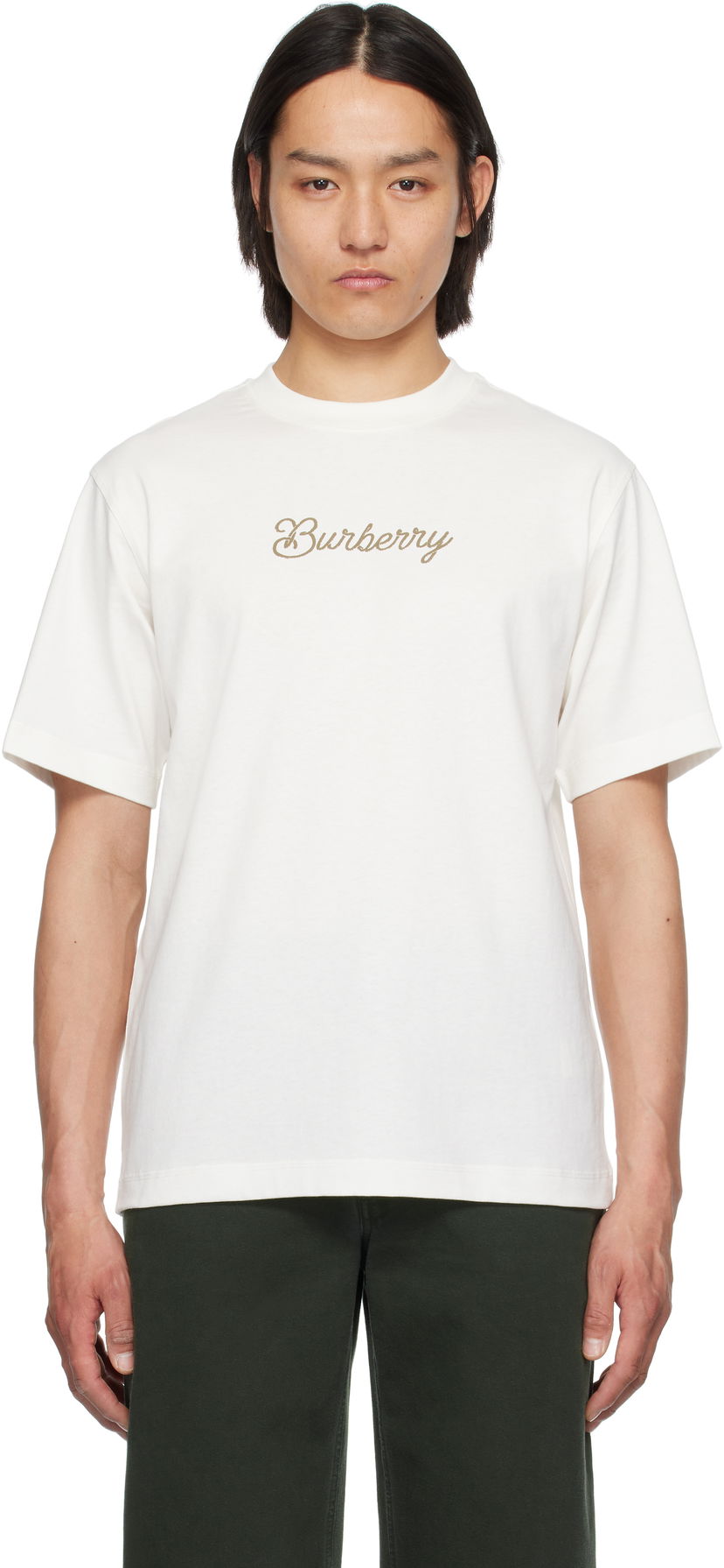 T-shirt Burberry Burberry Surfer Knight Cotton T-Shirt Hvid | 8109085