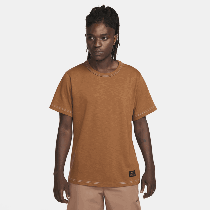 T-shirt Nike Life Short-Sleeve Knit Top Orange | FN2645-281