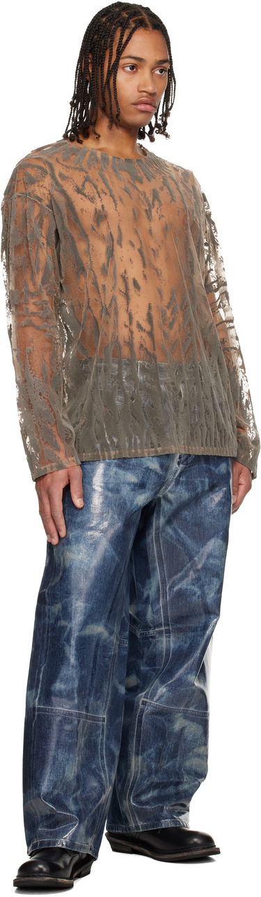 Jeans Diesel 1997 D-Enim-M-Uc-Fsh Wide-Leg Coated Jeans Blå | A21596-007CU-01, 3