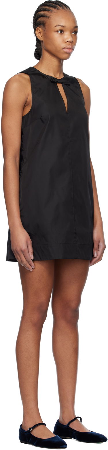 Kjole GANNI GANNI Duchesse Nylon Minidress Sort | W0472, 1