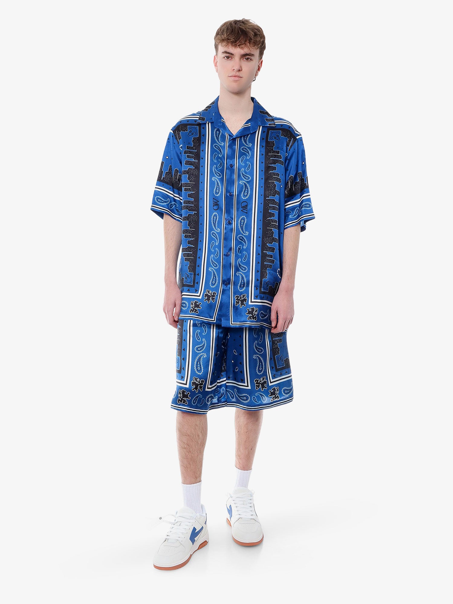 Shorts Off-White BERMUDA SHORTS - OFF WHITE Blå | OMCB092S24FAB0014600, 1
