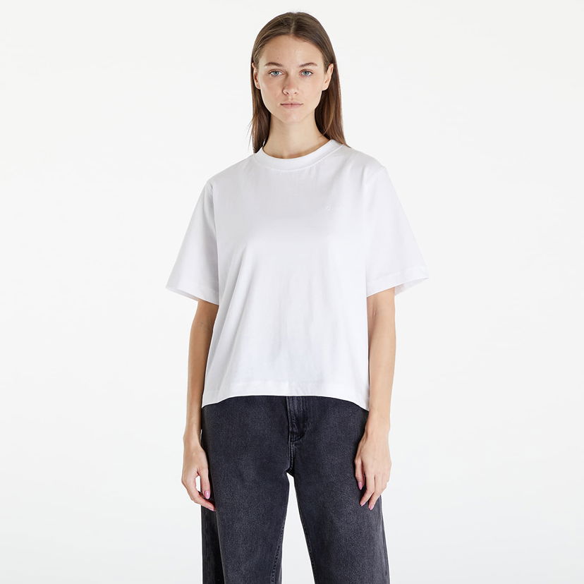 T-shirt Queens Essential T-Shirt With Tonal Print White Hvid | QNS_002
