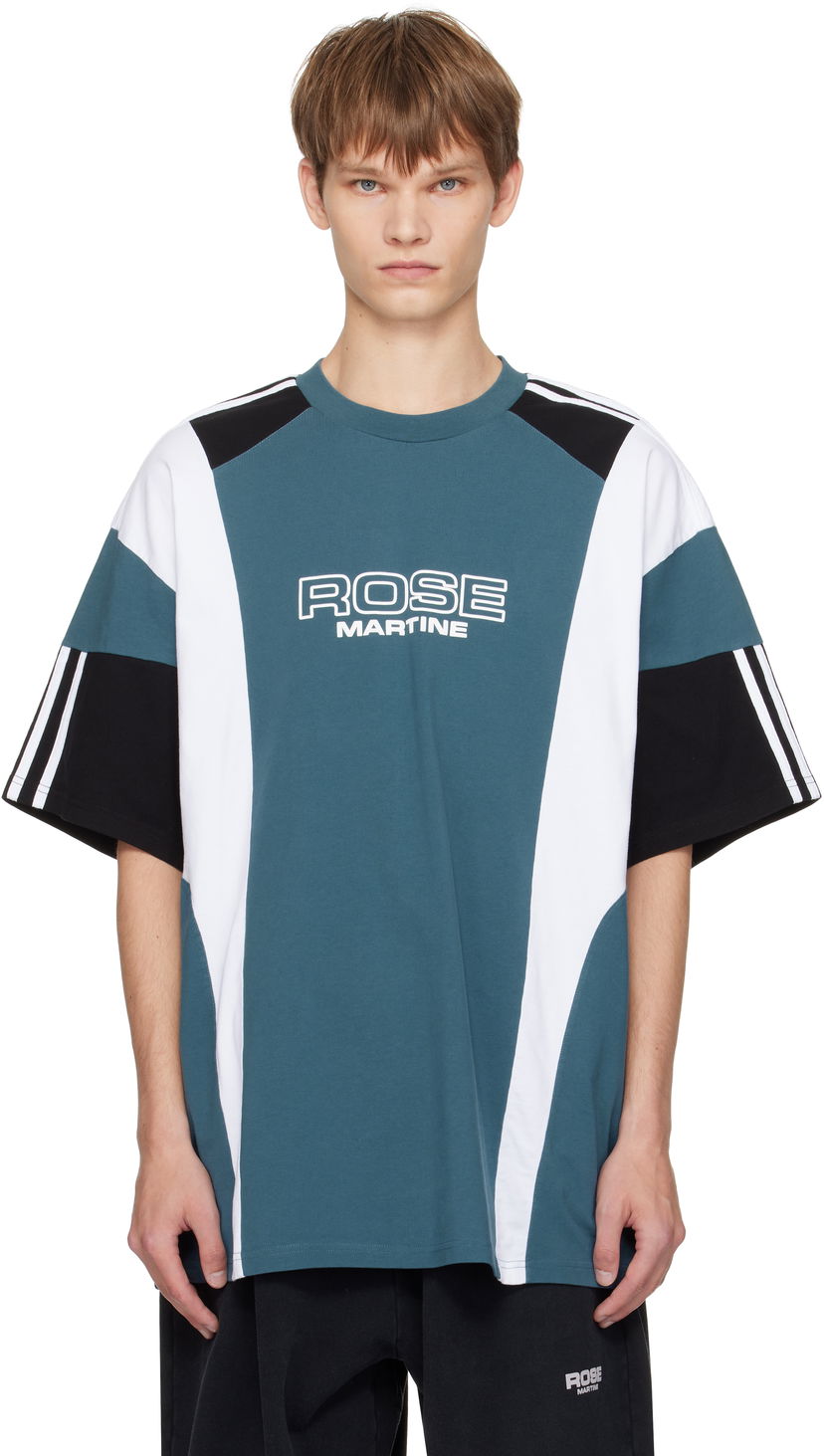 T-shirt Martine Rose Martine Rose Oversized Panelled T-Shirt Turkis | 630JE01529D