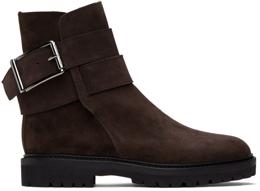 Tøj Manolo Blahnik Manolo Blahnik Hather Suede Ankle Boots Brun | 323-2540-0005
