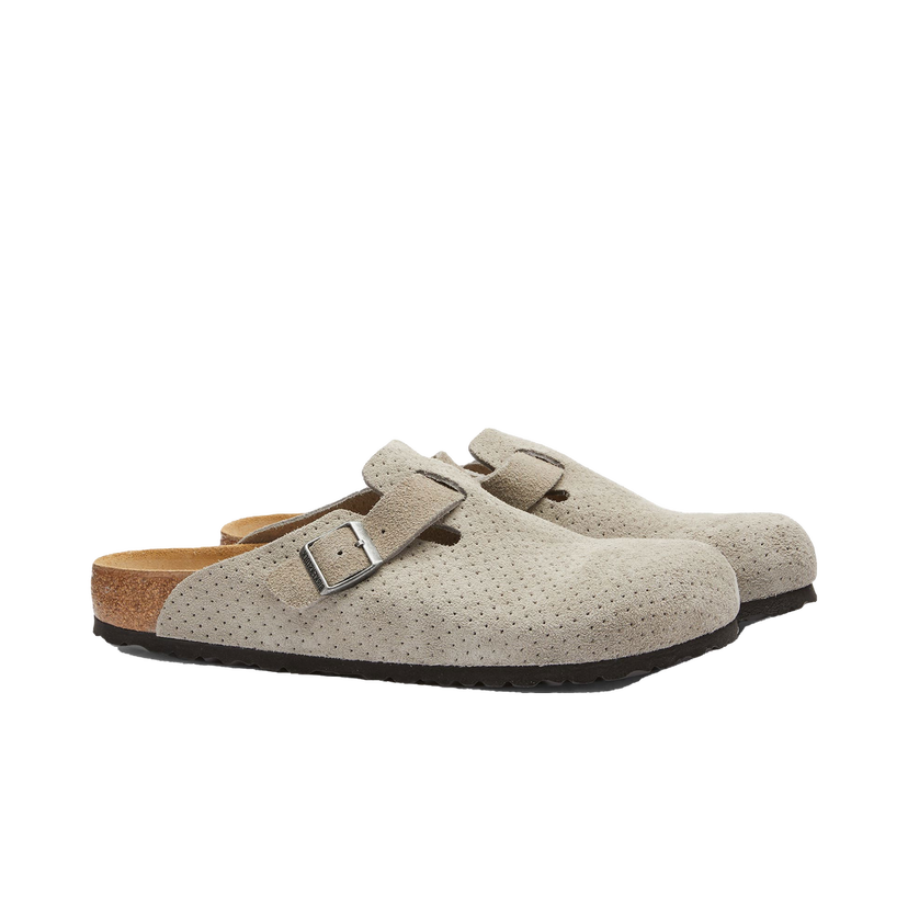 Sneakers og sko Birkenstock Boston Stone Coin Embossed Dots Grå | 1027040