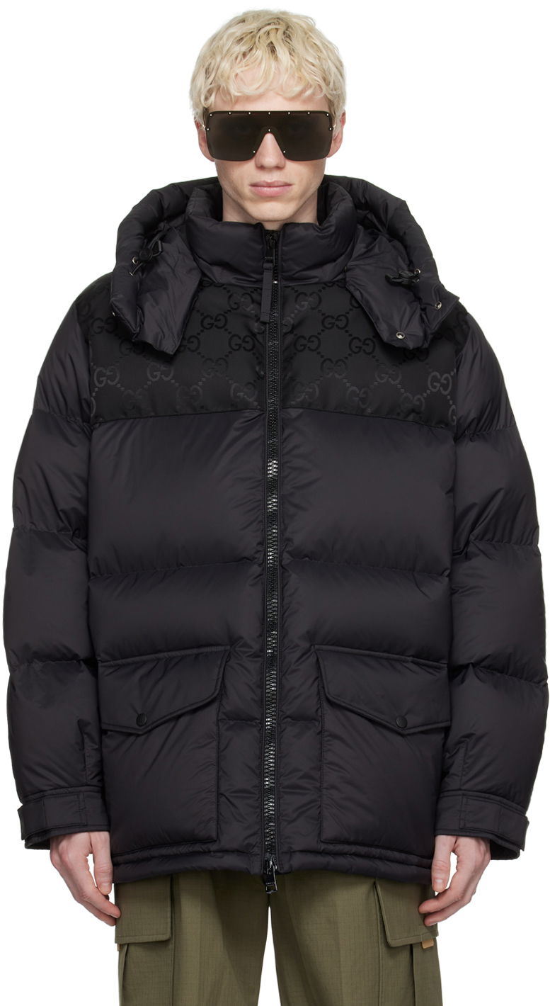Jakke Gucci Jumbo GG Down Jacket Sort | 762558 Z8BNG, 0