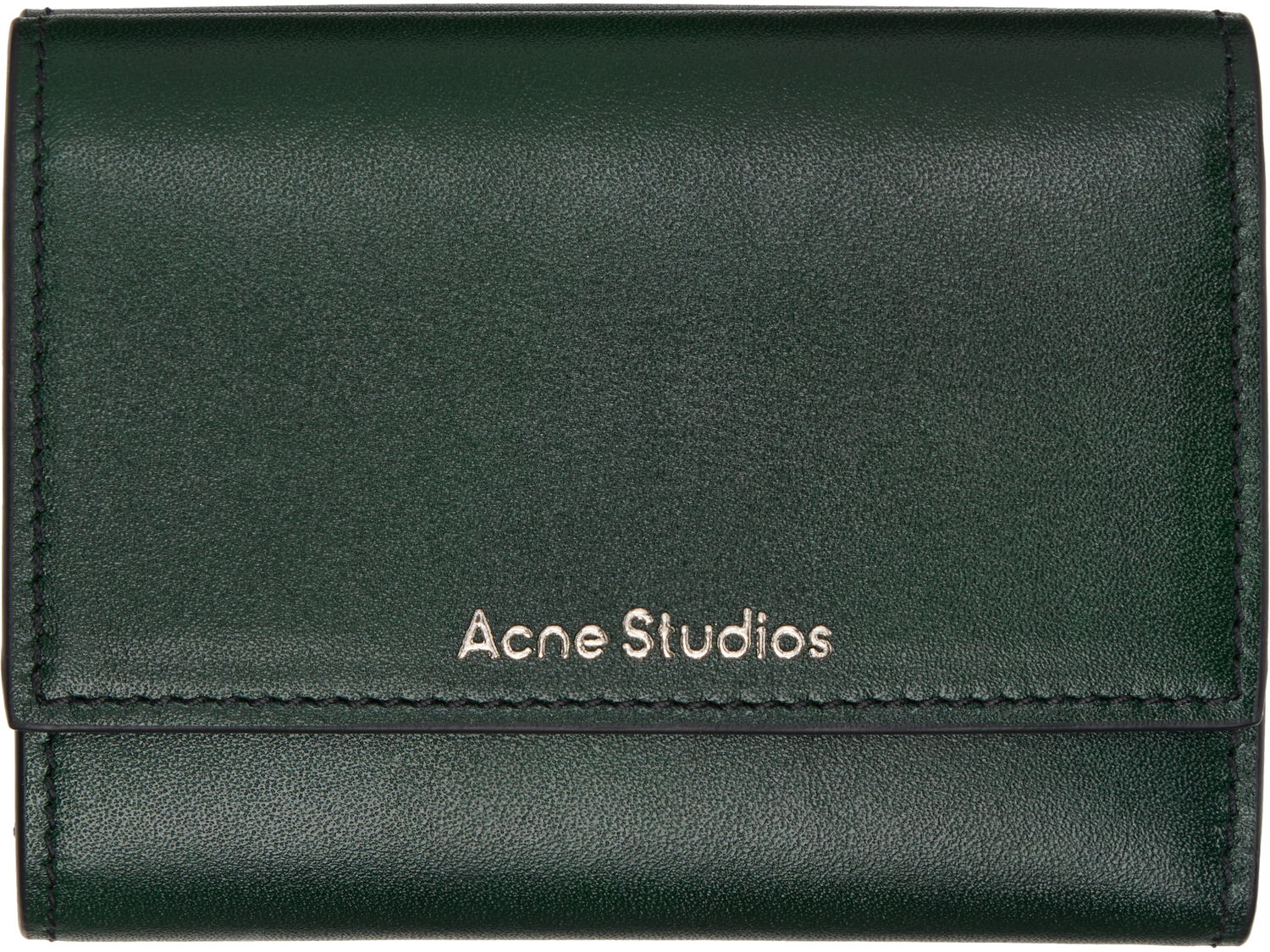 Tegnebog Acne Studios Acne Studios Trifold Leather Wallet Grøn | CG0271-, 0
