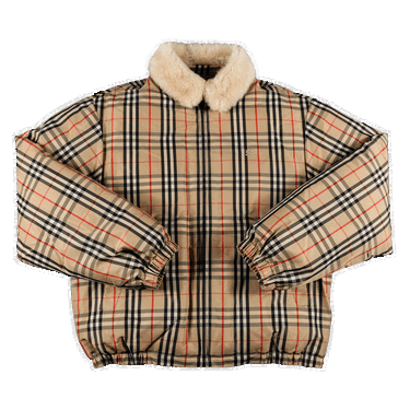 Jakke Supreme Burberry x Shearling Collar Down Puffer Jacket Beige | SS22J33 BEIGE, 0