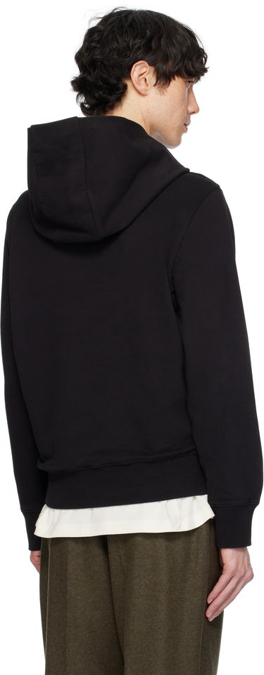 Sweatshirt Moncler Moncler Cotton Logo Patch Hoodie Sort | K10918G0003589AUJ, 2