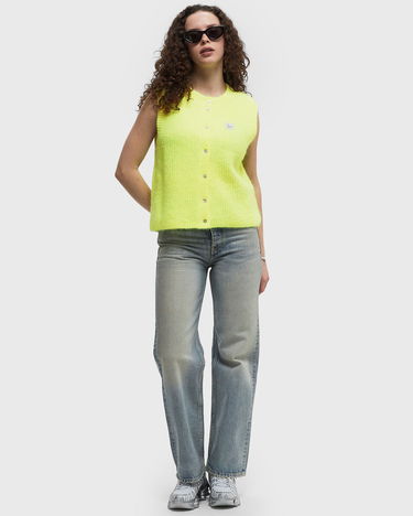Sweater American Vintage Sleeveless Knit Cardigan Gul | EAST19MCE25-JAUNE-FLUO, 2