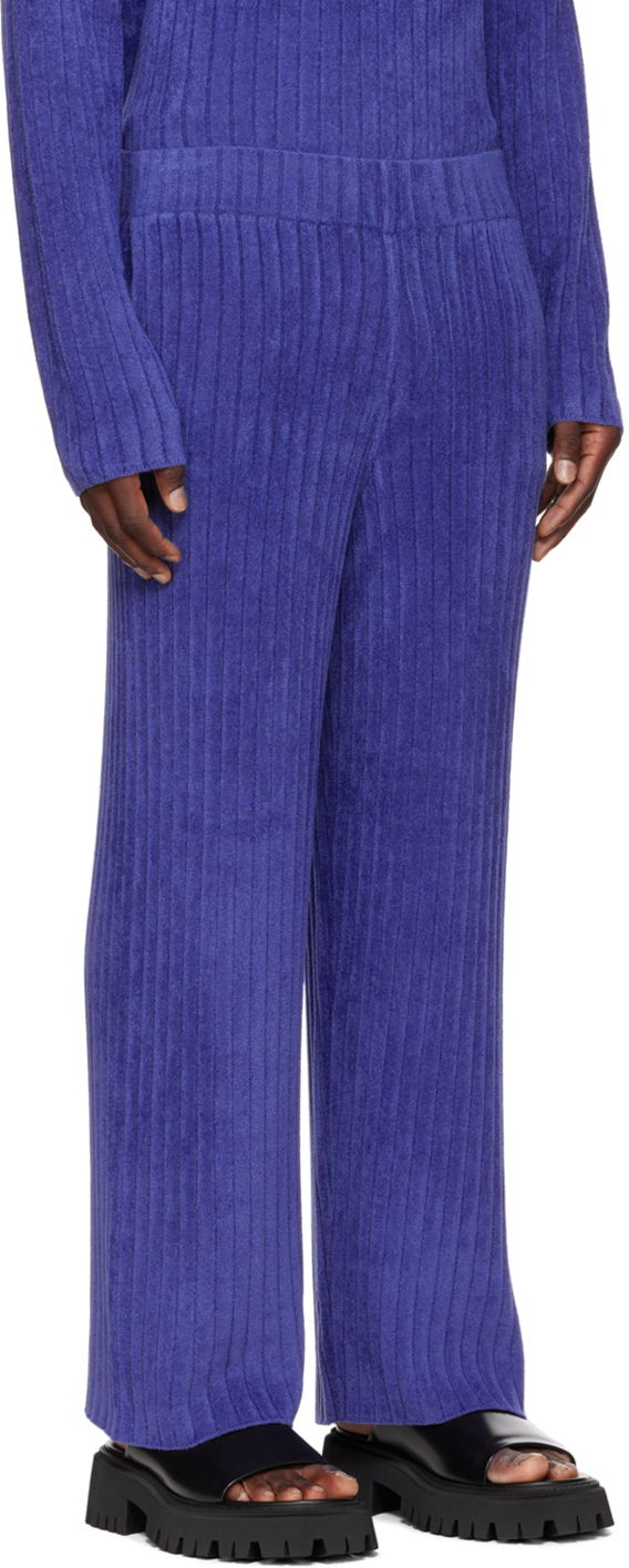 Bukser Dion Lee Ribbed Knit Lounge Pants Blå | C7101P22, 1