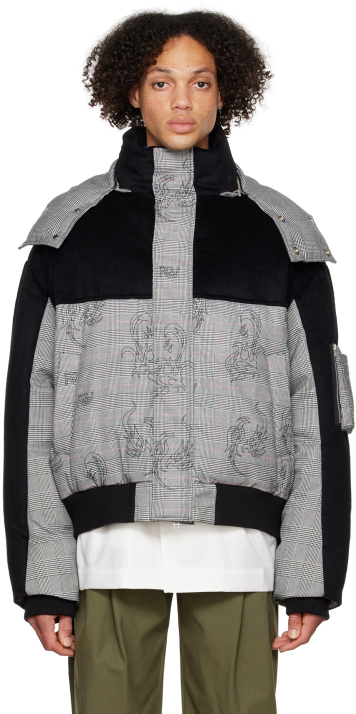 Puffer jakke Feng Chen Wang Feng Chen Wang Houndstooth Down Jacket Flerfarvet | FUF14JK08