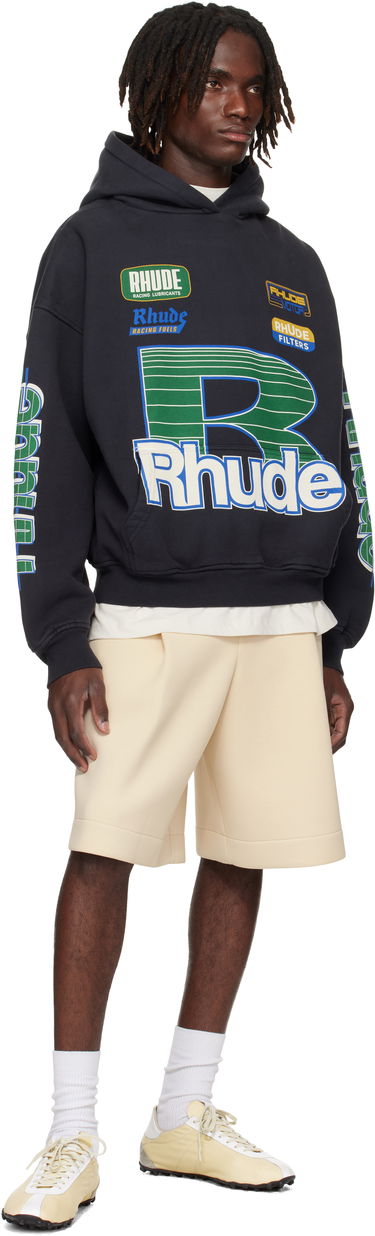 Sweatshirt Rhude Rhude Roadway Racing Hoodie Sort | RHPF25HO08012, 3