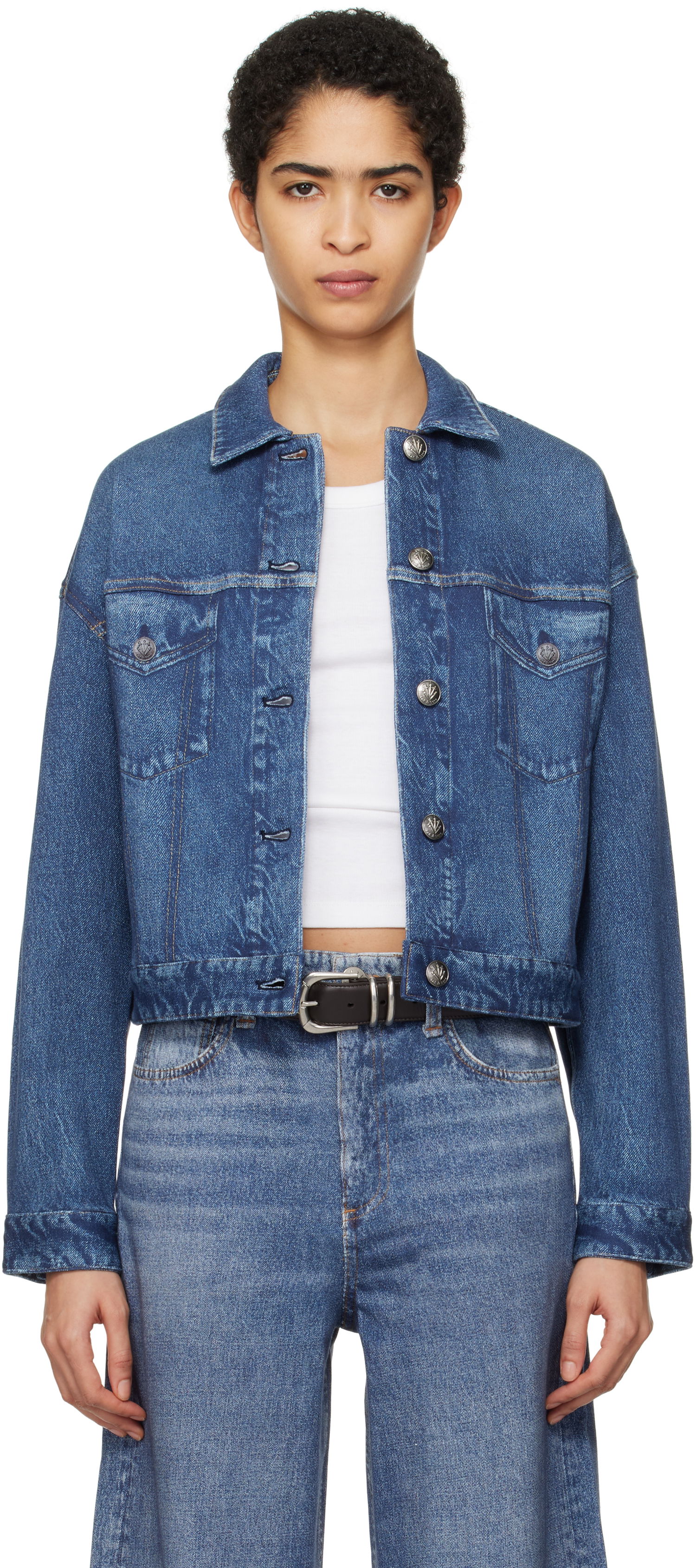 Jakke rag & bone Rag & Bone Miramar Fleece Trucker Jacket Blå | WCW24H40038203, 0