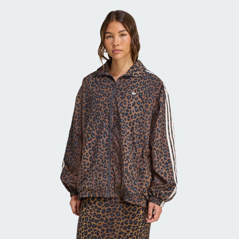 Jakke adidas Performance Leopard Firebird Oversized Track Jacket Brun | JW7301
