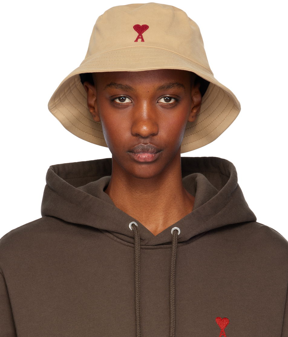 Hat AMI AMI De Coeur Bucket Hat Beige | UHA246.AW0041, 0