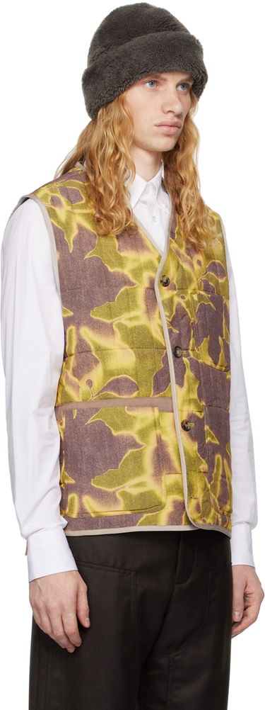 Vest Paul Smith Paul Smith Photogram Leaves Print Quilted Vest Grøn | M1R-134Z-N02490-10, 1