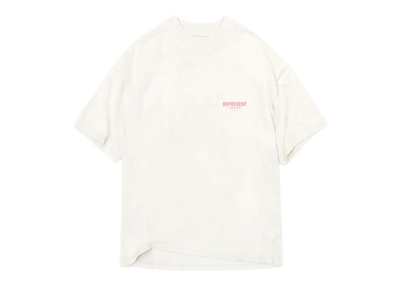 T-shirt Represent Clo Represent Owners Club T-Shirt Flat White/Bubblegum Hvid | W05149-72