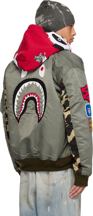 Bomberjakke BAPE BAPE Shark MA-1 Bomber Jacket Grøn | 001HJK701003M, 2