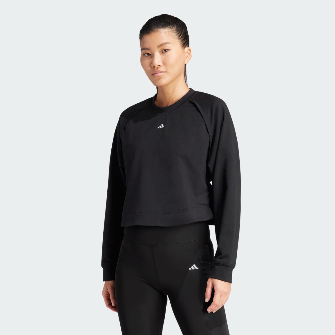 Sweatshirt adidas Performance Power Hidden Racerback Overlay Cover Up Sort | IN3102, 0