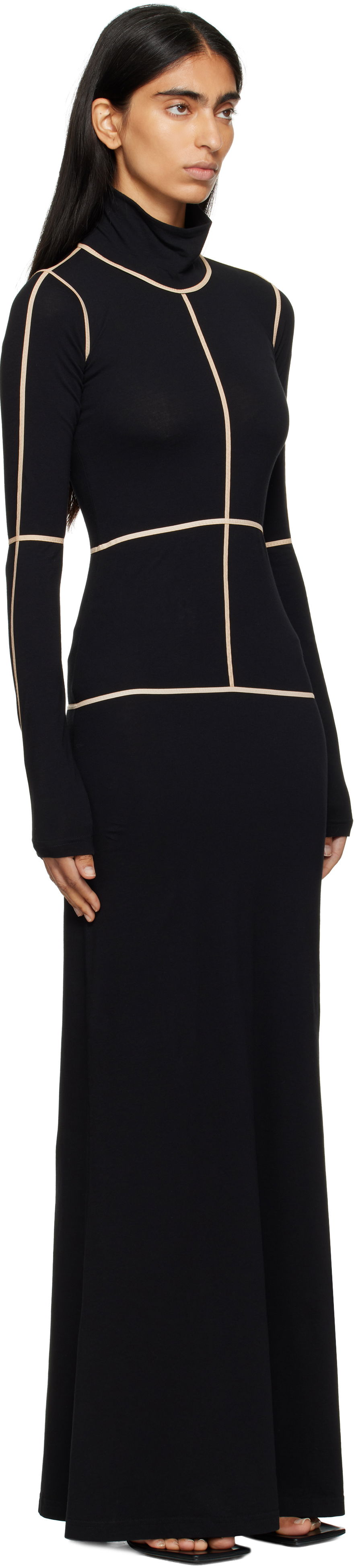 Kjole Maison Margiela MM6 Maison Margiela Taped Seam Maxi Dress Sort | S52DG0028 M20125, 1