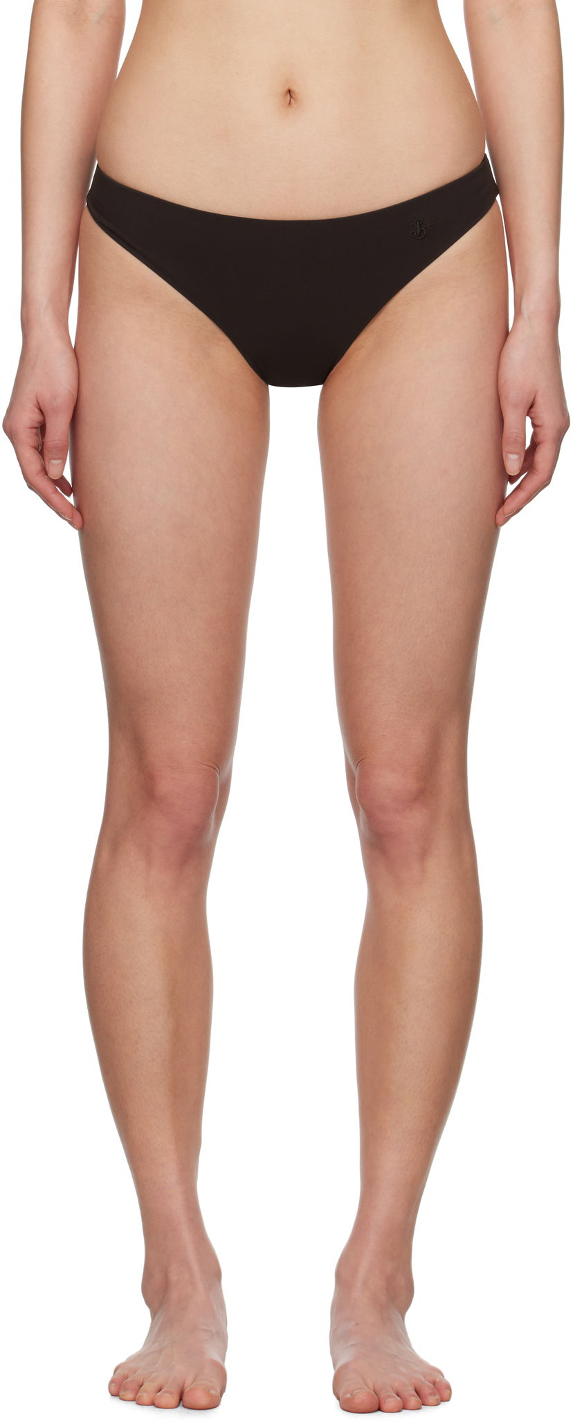 Trusser Jil Sander Jil Sander Embroidered Logo Bikini Bottom Sort | J40SG0111_J20011