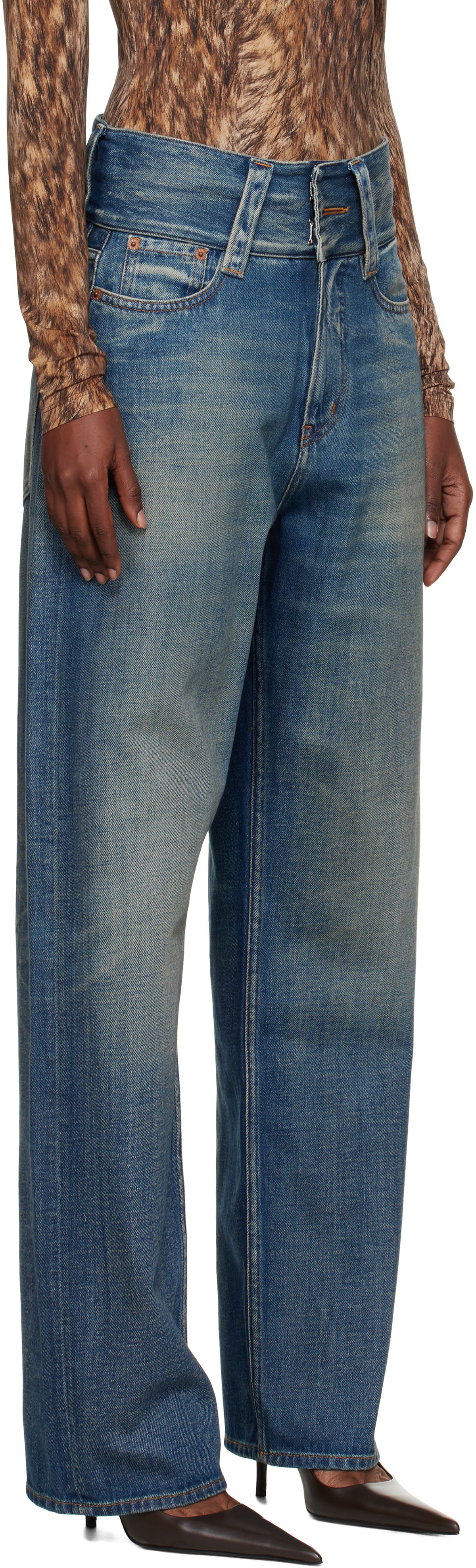 Jeans Maison Margiela MM6 Maison Margiela 5-Pocket Slub Jeans Blå | S52LA0259 M30017, 1