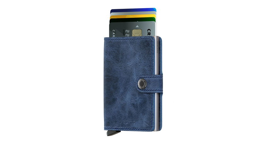 Tegnebog Secrid Secrid Miniwallet Vintage Blue Mørkeblå | MV-Blue