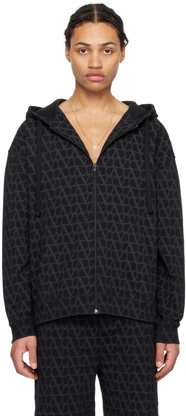 Sweatshirt Valentino Iconographe Hoodie Sort | 4V3MF27K9VU