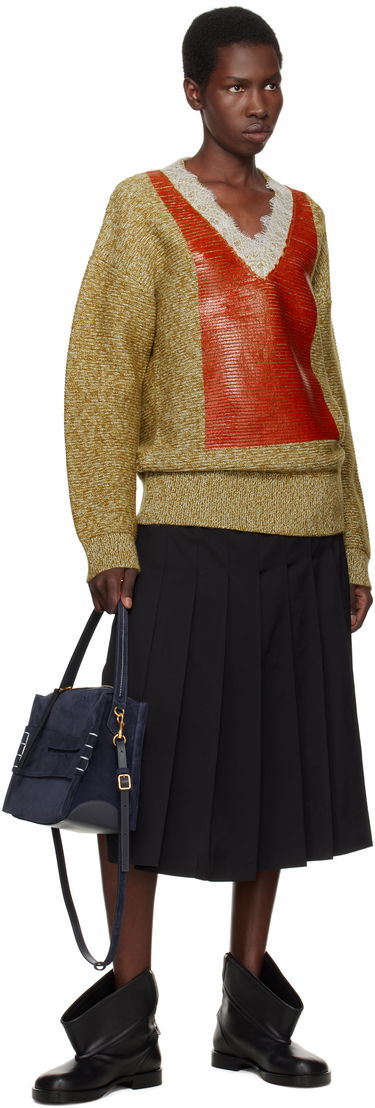 Skuldertaske JW Anderson JW Anderson Medium Loafer Suede Shoulder Bag Mørkeblå | HB0733-LA0364, 3