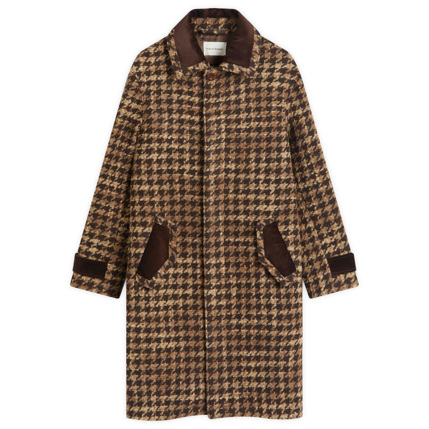 Trenchcoat Drôle de Monsieur Drôle de Monsieur Tweed Trench Coat Brun | E-CT135-PL142-BN, 0