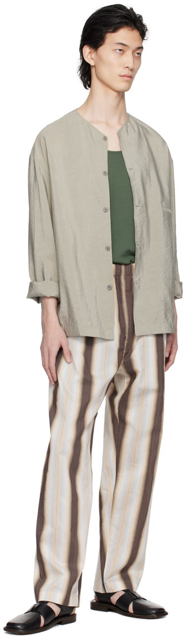 Bukser LEMAIRE Lemaire Relaxed Striped Trousers Brun | PA1047 LF1259, 3