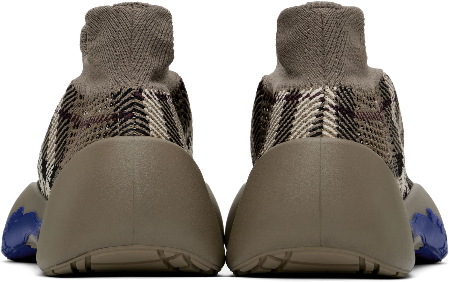 Tøj Burberry Burberry Check Knit Neptune Brun | 8101906, 1