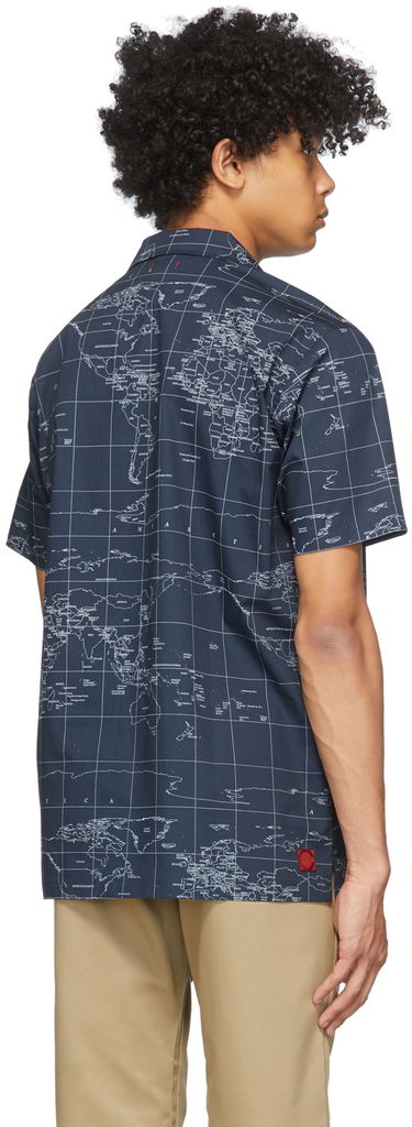 Skjorte CLOT Clot Global Haze Print Shirt Mørkeblå | CLSH20SS20011, 2