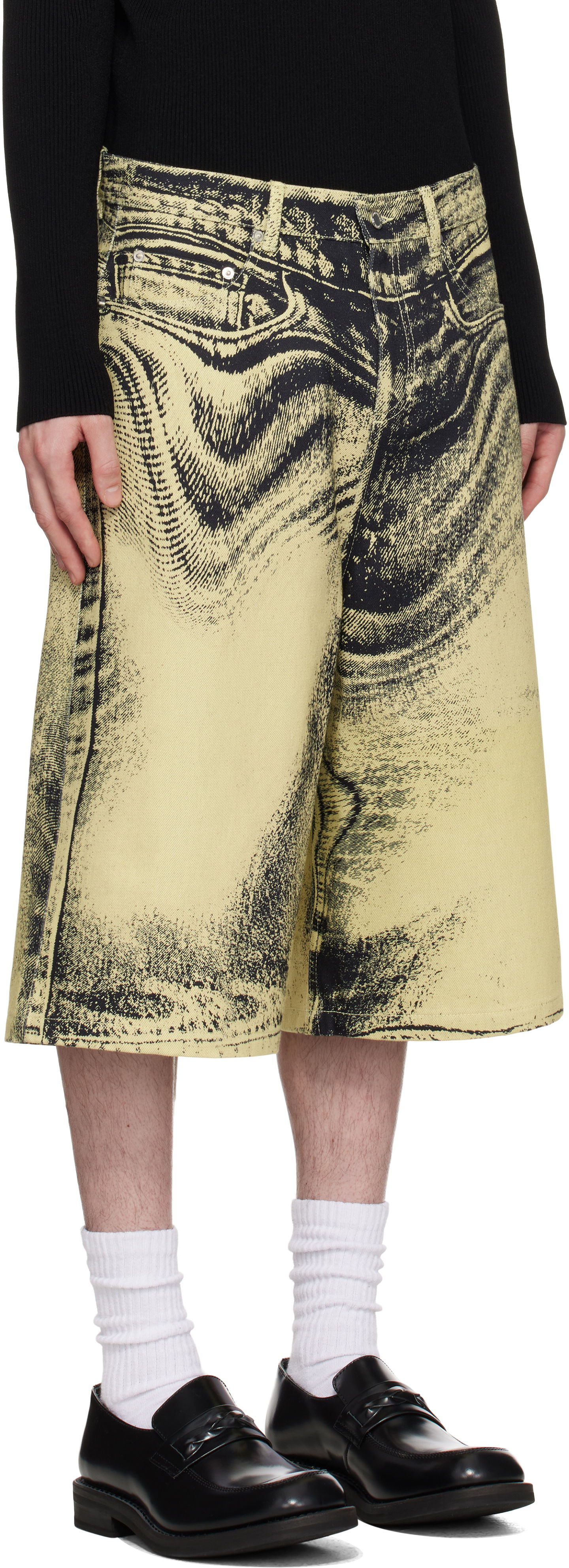 Shorts Camper CAMPERLAB Distorted Denim Shorts Gul | AU00007-005, 1