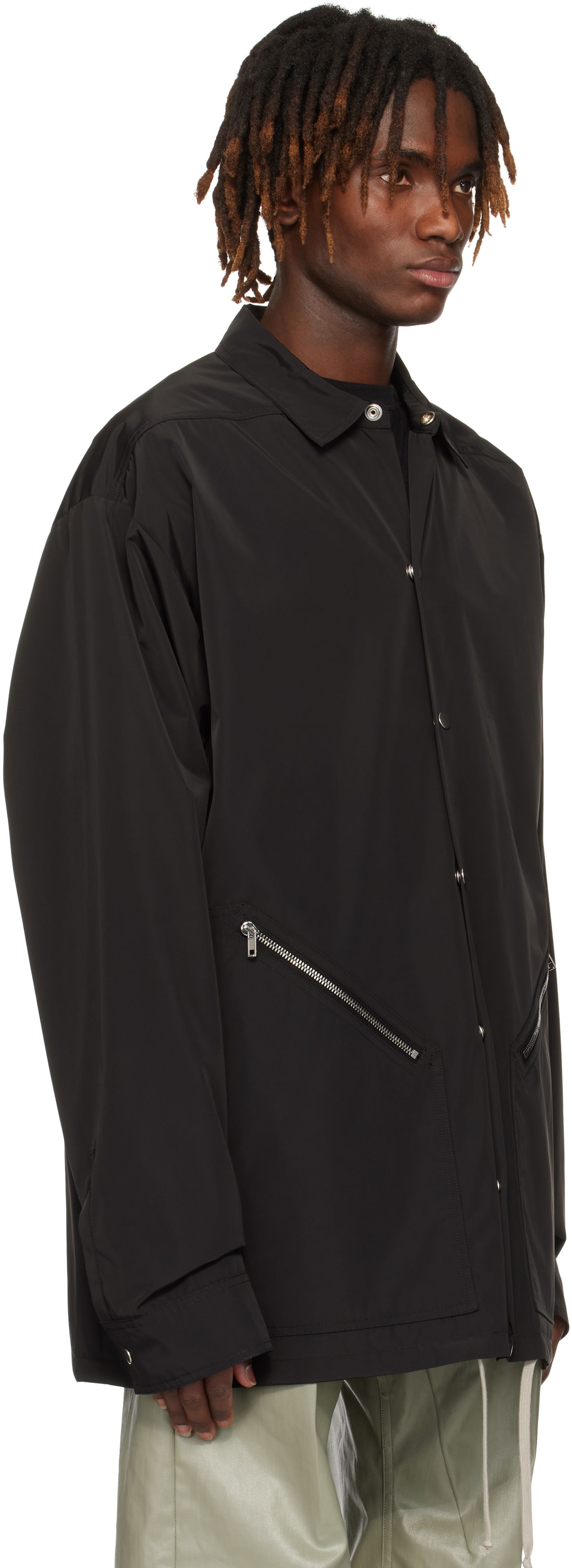 Vindjakke Rick Owens Rick Owens Hollywood Membrane Tour Jacket Sort | RU01E5779 MB, 1